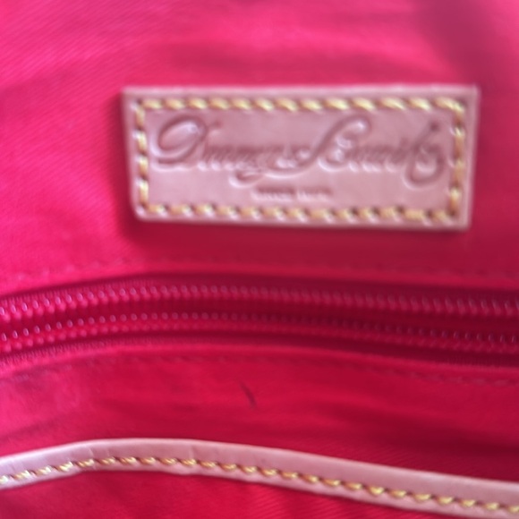 Dooney and Bourke yellow and white tote - Picture 3 of 4